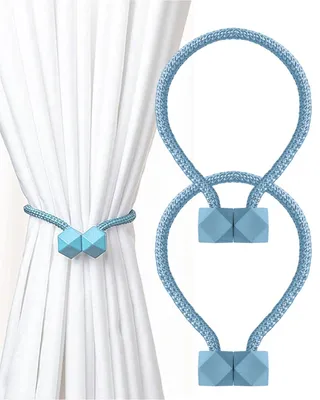 Magnetische Gardinenhalter 2 Stück, blau, Vorhangclips