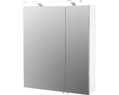 Obrázok produktu pre Zrkadlová skrinka s osvetlením Möbelpartner Dorina 60 x 15,8 x 75 cm biela