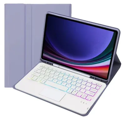 Immagine prodotto di INF Custodia Tastiera Bluetooth Viola con Touchpad per Samsung Galaxy Tab S7 FE 12.4 pollici