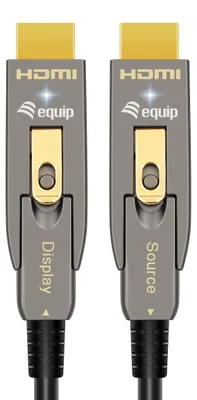 Obrázok produktu pre Equip 119413, 20 m, HDMI Type-A/HDMI Type-D, HDMI Type-A/HDMI Type-D, 3D kompatibilita, 18 Gbit/s, Čierna