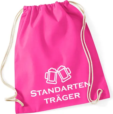 Produktbild von Huuraa Turnbeutel Standartenträger Schützenfest 12 Liter Fuchsia Baumwolle Rucksack Geschenkidee
