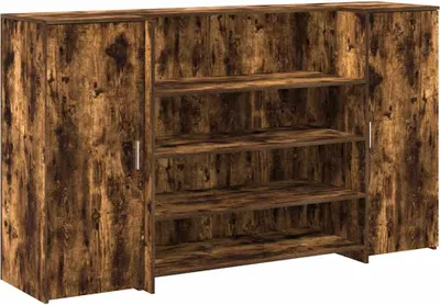 Immagine prodotto di vidaXL Scrivania per reception in rovere fumé 180x50x103,5 cm Materiale a base di legno