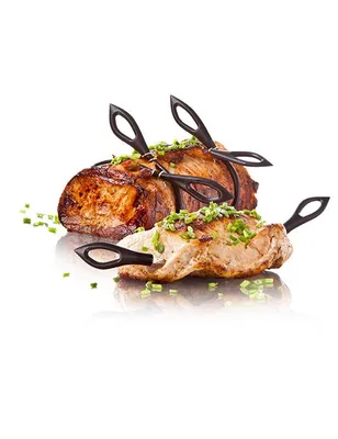 Produktbild von Bratenklammern und Spieße Set / vacuvin / Bratennadeln / 8 tlg. Set / Bratenspieße / Bratenclips