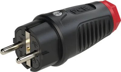 Immagine prodotto di Spina con contatto di protezione PC ELECTRIC in gomma piena sw/rt IP54, 1 pz.