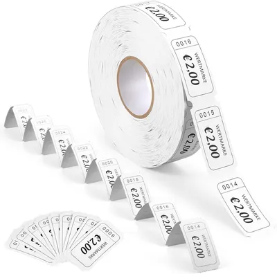 Imagen del producto de Rollo de tarjetas perforadas, 1000 hojas, con numeración consecutiva, para eventos