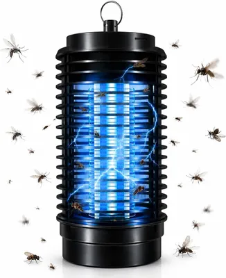 Produktbild von Insektenvernichter elektrisch – Mückenlampe mit UV-Licht – Mückenfalle & Fliegenfalle für effektive Mückenabwehr gegen Insekten (Rund)