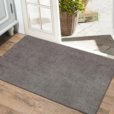 Zdjęcie produktu dla Dariana Uniwersalna wycieraczka Wool 45x75 cm, szara – antypoślizgowa wycieraczka do kuchni, łazienki i przedpokoju