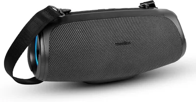Produktbild von Tragbarer Bluetooth Lautsprecher (Akku,Bass Boost, Musikbox,RGB Lichteffekte, IPX7 Wasserschutz & robust,integrierte Powerbank, 2X 15 W RMS) Anthrazit