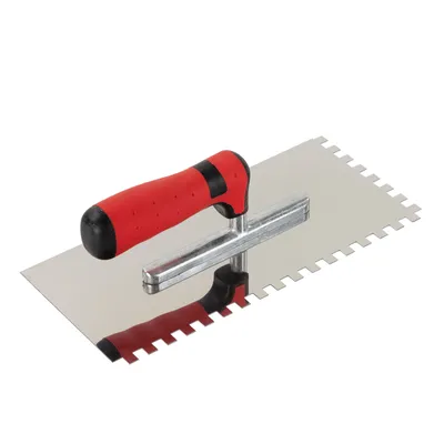 Produktbild von Amerikanische Glättekelle Kelle Abzieher Glätter gezahnt 8mm 280 mm mit Softgrif