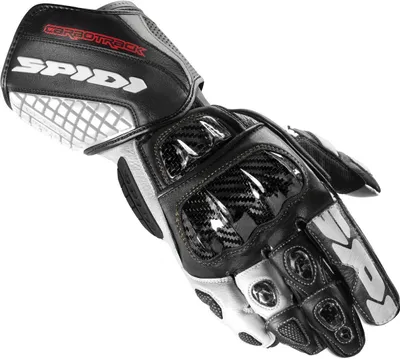 Produktbild von Spidi Carbo Track Evo Motorrad Handschuhe, schwarz/weiß, L