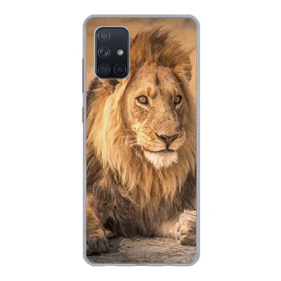 Produktbild von MuchoWow® Handyhülle Schutzhülle Hülle für Samsung Galaxy A51 5G Löwe - Nahaufnahme - Savanne Silikon Softcase Handy Hülle - Abbildung