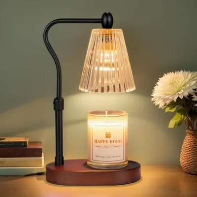 Productafbeelding van Kaarswarmer Lamp - Elektrische Waxwarmer - Sfeervol Huis - Verstelbare Hoogte - Tot 16 cm - Vintage