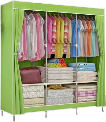 Produktbild von Tragbarer Kleiderschrank aus Stoff mit Kleiderstange