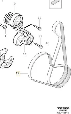 Immagine prodotto di VOLVO C30 C70 cinghie tenditore OE set