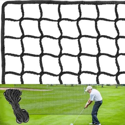 Image de Filet de football - Filet de sécurité - Entraînement sportif - Polyéthylène résistant - 6 x 3 mètres - Noir