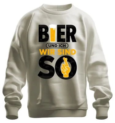 Immagine prodotto di Birra e io, che divertimento! Festa, alcol, bevute. Felpa, maglione. Natura, L