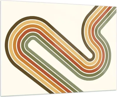 Produktbild von Bilder auf glas - Einteilig - Abstraktion Weg Gürtel - 100x70cm - Glasbilder - Wandbilder - Bilder - zum Aufhängen bereit - Wanddekoration aus Glas - Glas Bilder - Wandbild auf Glas - GAA100x70-4425