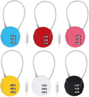 Image de Petites serrures à combinaison métalliques à 3 chiffres pour valises