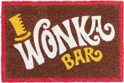 Produktbild von Inny, Dekorativer Türvorleger Wonka Bar Motiv 40x60cm rutschfest, Mehrfarbig