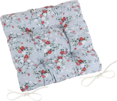 Immagine prodotto di Cuscino trapuntato 40x40 cm fiore su grigio