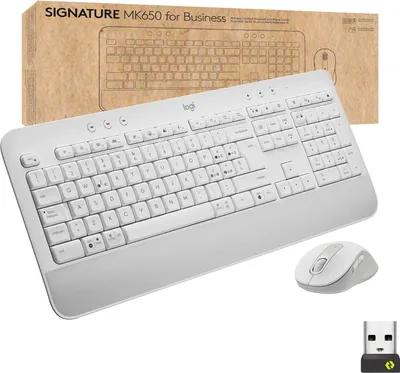 Immagine prodotto di Logitech Signature MK650 Combo For Business tastiera Mouse incluso Bluetooth QWERTY Italiano Bianco