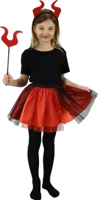 Produktbild von Kinderkostüm Teufel Tutu Rock mit Zubehör