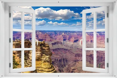 Produktbild von Wallario Outdoor-Poster für Garten oder Balkon 61 x 91,50 cm: Felsenschlucht im Grand Canyon Park Arizona