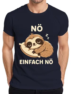 Productafbeelding van Luier slapend, Niedergöschenbach, eenvoudig, schattig, luie cadeaus, grappig, kinder- of heren-T-shirt, marineblauw, XXL