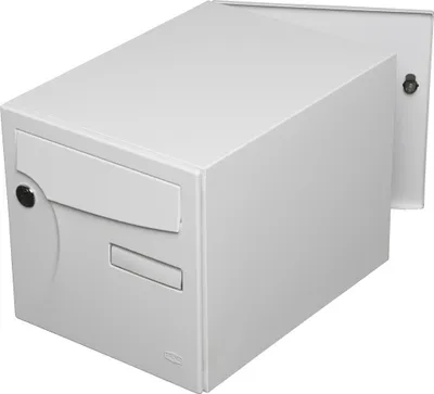 Image de Boîte aux lettres normalisée 2 portes extérieur RENZ acier blanc brillant