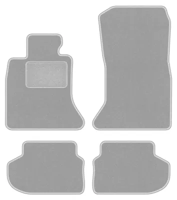 Obrázok produktu pre Velúrové autokoberce pre: BMW 5 F11 FL 2013-2017 (kombi/Touring) – sada 4 ks, sivé, na mieru – Wielganizator OSLO
