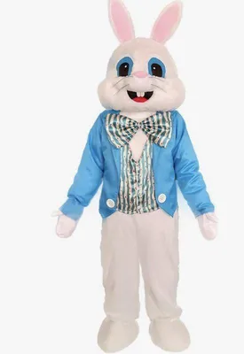 Obrázek produktu pro Kompletní kostým králíka pro dospělé – plyšový – včetně hlavy, rukavic a nohou – na karneval, Velikonoce a cosplay