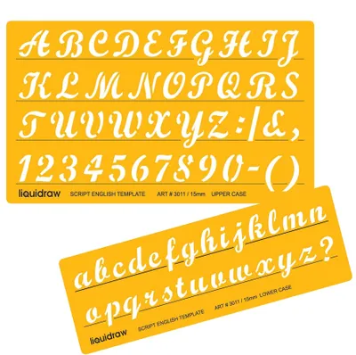 Image de Modèles de lettres de l'alphabet anglais pour travaux manuels (15 mm - 25 mm)