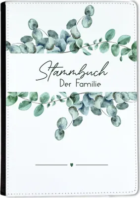 Produktbild von Familienstammbuch, Stammbuch A5 Rahmen Eukalyptus Stammbuch der Familie, für Hochzeit