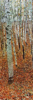 Produktbild von Gustav Klimt Kunstdruck Bild - Birkenwald, 1903 (158 x 53 cm)
