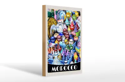Produktbild von Holzschild Reise 20x30cm Marokko Afrika Kultur Orientalisch