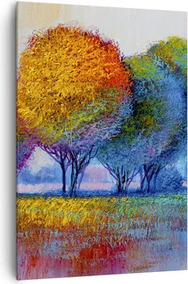 Produktbild von Bild auf Leinwand - Leinwandbild - Einteilig - Bäume Wiese Sommer - 70x100cm - Wand Bild - Wanddeko - Wandbilder - Leinwanddruck - Wanddekoration - Leinwand bilder - Wandbild - PA70x100-4094