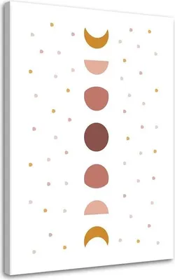 Produktbild von Leinwandbild mond-komposition 40x60 cm Feeby rosa wandbild bereit zum aufhängen