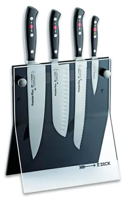 Messerblock 4-teilig, Santoku, Kochmesser, Brotmesser, Officemesser