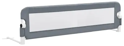 Image de vidaXL Barrière de sécurité pour petits enfants Gris 150x42 cm Polyester