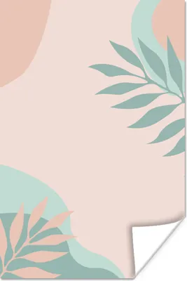 Produktbild von MuchoWow® Poster Sommer - Blätter - Pastell 20x30 cm - Papierdruck