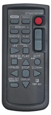Obrázok produktu pre Náhradný diaľkový ovládač pre videokameru, model RMT-831