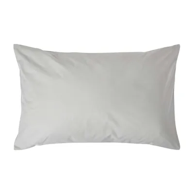 Produktbild von HOMESCAPES Kopfkissenbezug Fadendichte 200 silber grau, 48 x 74 cm