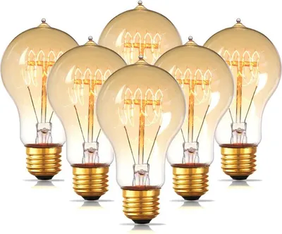 Produktbild von KINGSO Vintage E27 Glühbirnen (6er Set, 60W) – Für echtes Retro-Ambiente