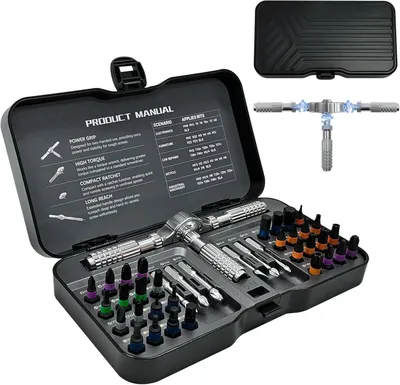 Produktbild von Mini Schraubendreher Set 40 in 1 für Elektroniker Reparatur werkzeug Präzisions-schraubendreher Mobile Laptop Spielzeug Brillen Kamera Retoo