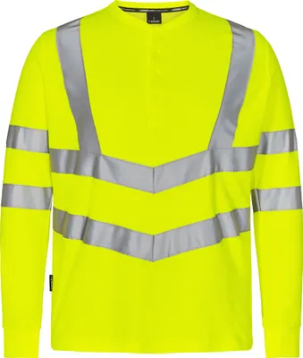 Produktbild von F. Engel Safety Grandad langarm-Shirt, Gelb, Gr. L