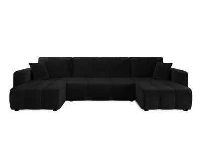 Produktbild von Couchgarnitur Sofa Sofagarnitur ALICE U im Stoff samt in U Form mit Schlaffunktion und Bettkasten Wohnlandschaft Polsterecke Couch Wellenfederung
