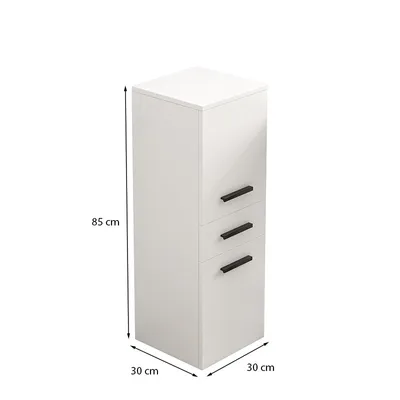 Obrázok produktu pre Kancelársky regál so zásuvkou 2 police Biely regál Loft 85 cm