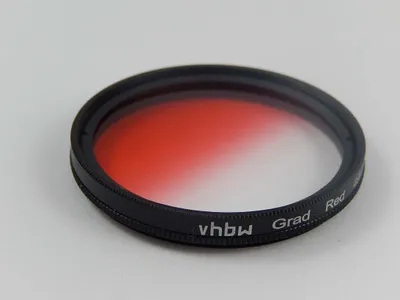 Produktbild von vhbw Universal Farb-Verlaufsfilter kompatibel mit Kamera Objektiven mit 40,5mm Filtergewinde - Gradationsfilter, rot