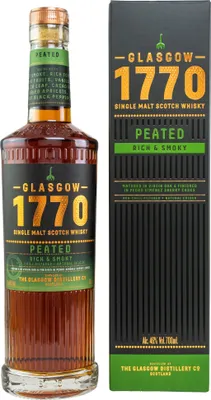 Produktbild von 1770 Glasgow Single Malt Peated Rich & Smoky 700ml 46% Vol.