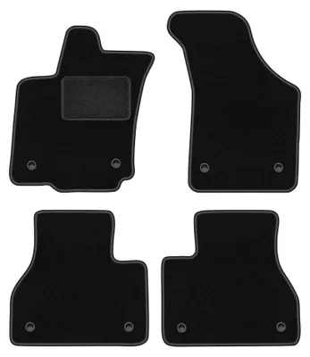 Productafbeelding van Velours automatten voor VW Phaeton 2002-2016 (sedan) – 4-delig, zwart, op maat – Wielganizator LUX